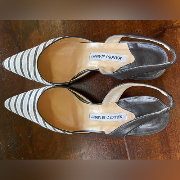 Manolo Blahnik Shoes - Manolo Blahnik Slingback Kitten Heels Size EU 39